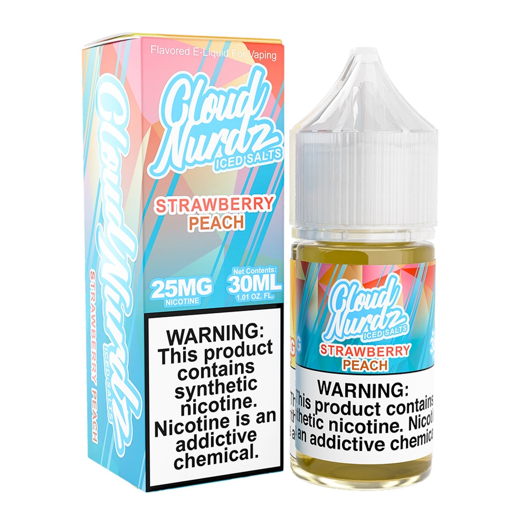 Strawberry Peach ICE SALT - Cloud Nurdz - 30ml