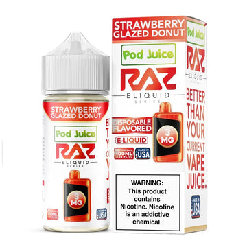 Strawberry Glazed Donut - Raz X Pod Juice - 100ml