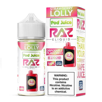 Strawberry Lolly - Raz X Pod Juice - 100ml