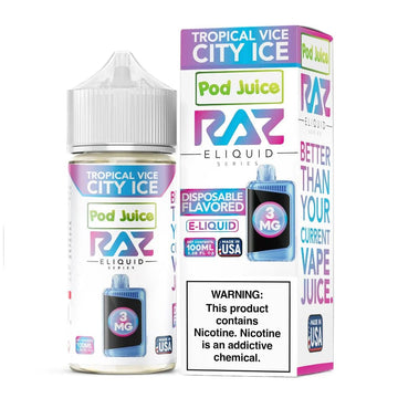Tropical Vice City ICE - Raz X Pod Juice - 100ml