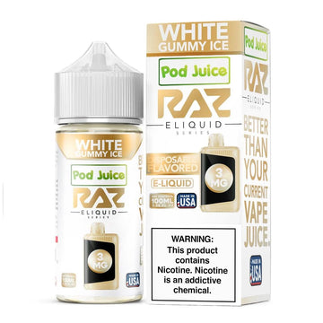 White Gummy ICE - Raz X Pod Juice - 100ml