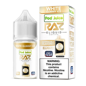 White Gummy ICE SALT - Raz X Pod Juice - 30ml