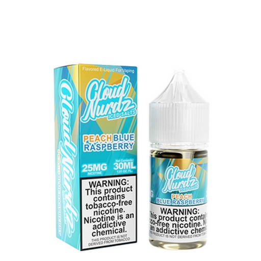 Peach Blue Razz ICE SALT - Cloud Nurdz - 30ml