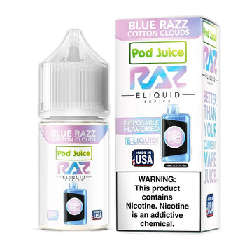 Blue Razz Cotton Clouds SALT - Raz X Pod Juice - 30ml