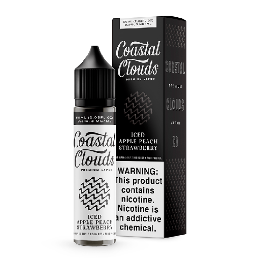 ICED Apple Peach Strawberry - Coastal Clouds - 60ml