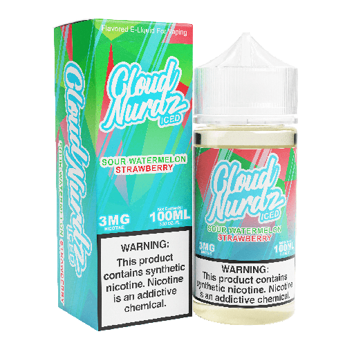 Sour Watermelon Strawberry ICE - Cloud Nurdz - 100ml